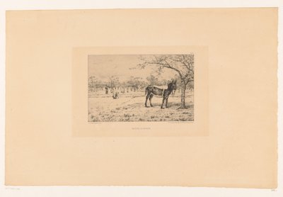Landschap met ezel door Léon Barillot