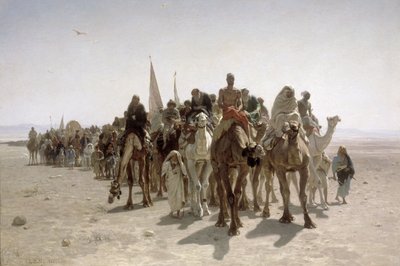 Pelgrims op weg naar Mekka door Léon Belly