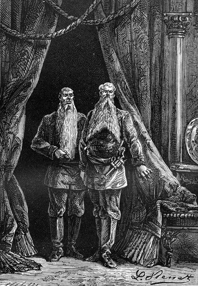 Tekening door Leon Benett, uit het boek van Jules Verne 