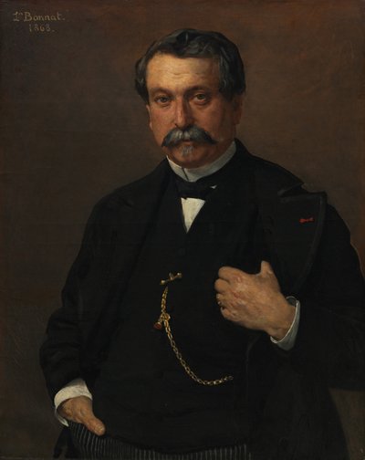 Portret van een man door Léon Bonnat