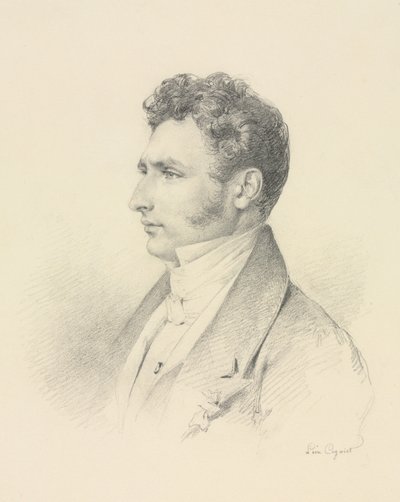 Portret van een Heer door Léon Cogniet