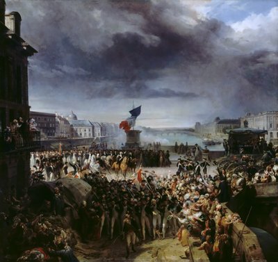 De Nationale Garde van Parijs vertrekt naar het leger, september 1792 door Léon Cogniet