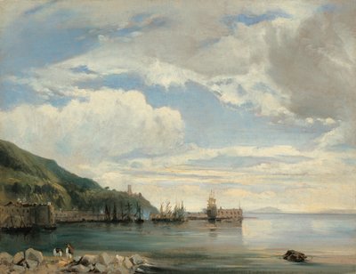 Aan de baai van Napels, ca. 1830 door Léon François Antoine Fleury
