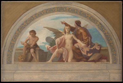 Schets voor de Salon des Lettres, stadhuis van Parijs: Filosofie bevrijdt de gedachte door Léon Pierre Urbain Bourgeois