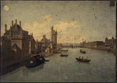 Hôtel de Conti, Tour de Nesle, Louvre, gezien vanaf Pont-Neuf, huidige 1e en 6e arrondissementen, circa 1885-1895 door Léon Rolla