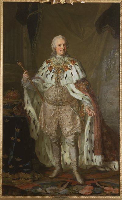 Portret van Adolf Frederik, koning van Zweden door Lorens the Younger Pasch