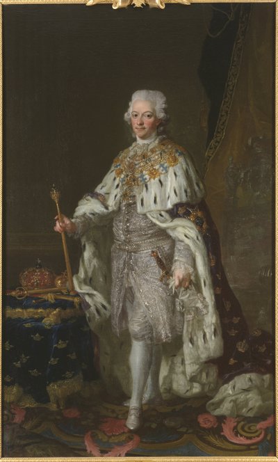 Portret van koning Gustav III van Zweden door Lorens the Younger Pasch