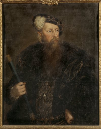 Portret van koning Gustaaf I van Zweden door Lorens the Younger Pasch