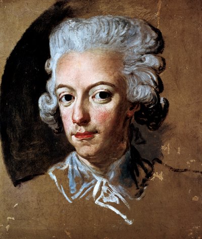 Portret van de Zweedse koning Gustav III (1771-1792) Schilderij door Lorens Pasch (1733-1805) door Lorens the Younger Pasch
