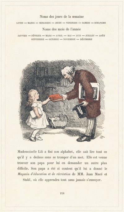 Mademoiselle Lili kan lezen, pagina 40 - Alfabet van Mademoiselle Lili, door L. Froelich en door een vader (Hetzel zelf). Bibliotheek & Magasin d