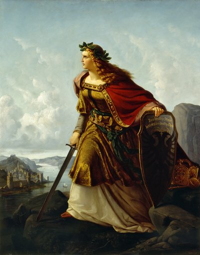 Germania aan de wacht bij de Rijn door Lorenz Clasen