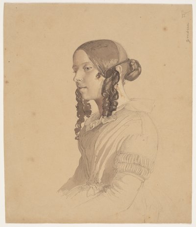 Dameportret (Helene v. Germadt) door Lorenz Frølich