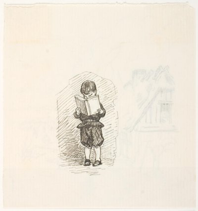 Jongen die een boek leest door Lorenz Frølich