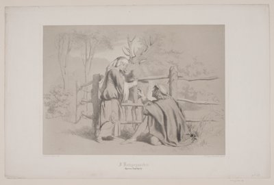 In Kongsgården, pag. 65, illustratie voor Christian Winthers "Hjortens Flugt" door Lorenz Frølich
