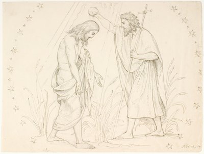 De doop van Christus door Lorenz Frølich