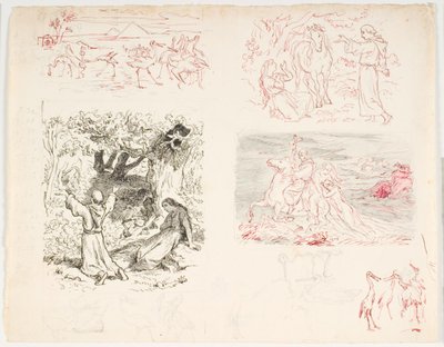Zes ontwerpen voor De dochter van de modderkoning door Lorenz Frølich