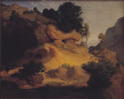 Landschap bij Subiaco, Italië door Lorenz Frølich