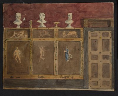 Wanddecoraties voor Valhøj 1838/1839 door Lorenz Frølich