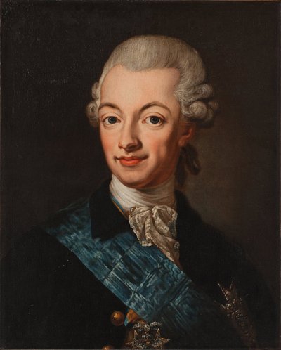 Portret van Gustav III van Zweden, ca. 1790 door Lorenz II Pasch