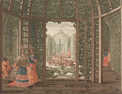 Het Groene Koningins Kabinet, in: Tooneel Der Voornaamste Nederlands Huizen, En Lust Hove... door Lorenz Scherm