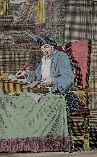 Portret van Hercules Savinien Cyrano, genaamd Cyrano de Bergerac, Franse schrijver door Lorenz Scherm