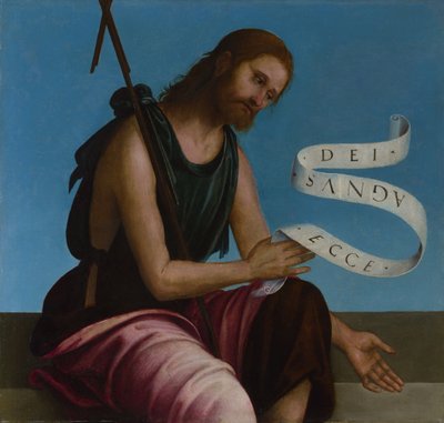 Sint Johannes de Doper Hoogaltaarstuk, Oratorium van S. Pietro in Vincoli, 1505 door Lorenzo Costa