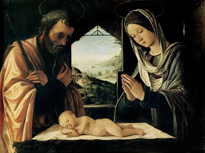 De Geboorte van Christus, c.1490 door Lorenzo Costa