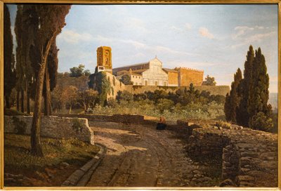 Uitzicht op de Kerk van St. Miniato al Monte door Lorenzo Gelati