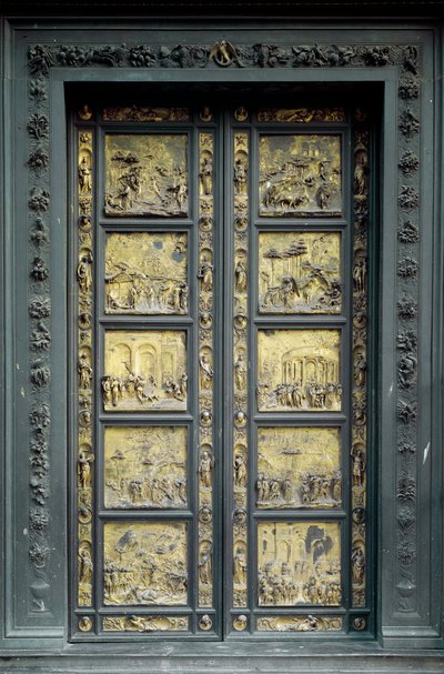 Poort van het Paradijs, gerealiseerd door Ghiberti Lorenzo (1378-1443) door Lorenzo Ghiberti