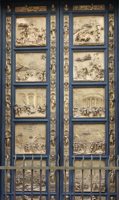 De Poorten van het Paradijs in de Doopkapel van Florence Kopie, 1425-1452 door Lorenzo Ghiberti