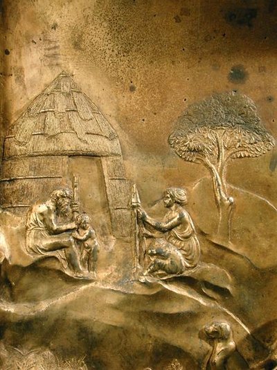 Het verhaal van Kaïn en Abel (detail) door Lorenzo Ghiberti