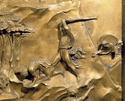 Het verhaal van Kaïn en Abel, detail (na restauratie) door Lorenzo Ghiberti
