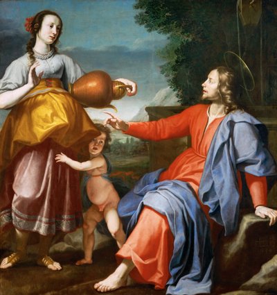 Christus en de Samaritaanse vrouw door Lorenzo Lippi