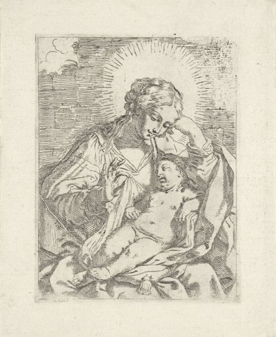 Maria met Kind door Lorenzo Loli