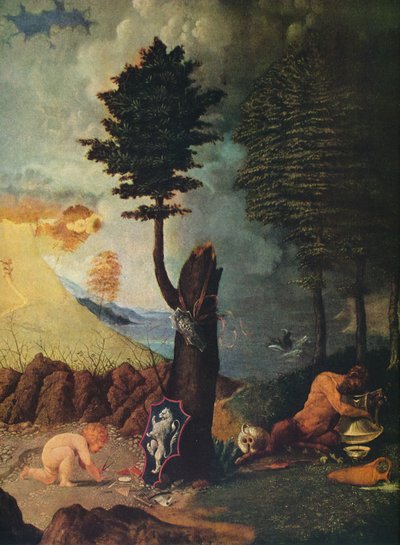 Allegorie van Deugd en Ondeugd door Lorenzo Lotto