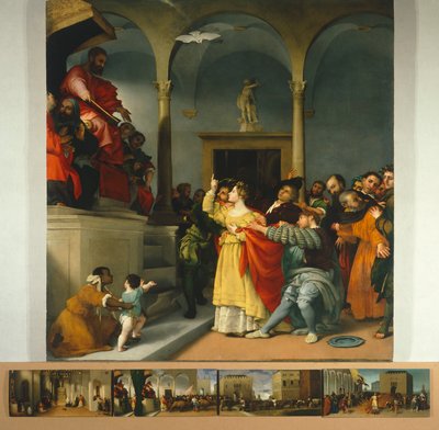 Altaarstuk van Sint Lucia of Sint Lucia voor de Rechter door Lorenzo Lotto
