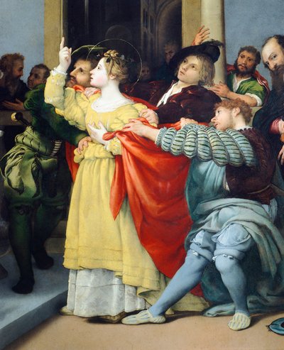 Altaarstuk van Sint Lucia of Sint Lucia voor de rechter door Lorenzo Lotto
