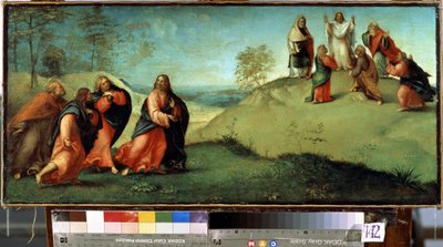 Christus leidt de apostelen naar de berg Thabor door Lorenzo Lotto
