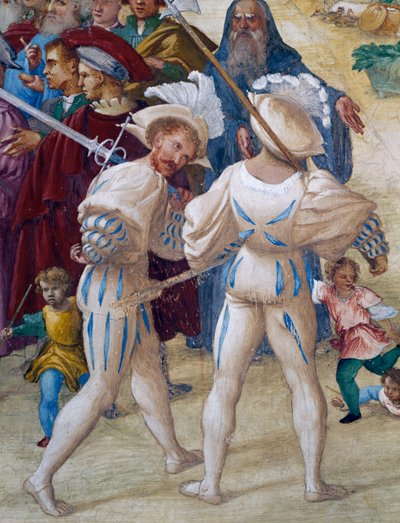 Martelaarschap van Sint Barbara, detail (detail) door Lorenzo Lotto