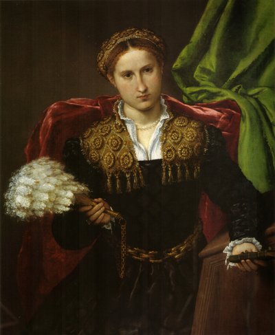 Portret van Laura da Pola, echtgenote van Febo da Brescia door Lorenzo Lotto