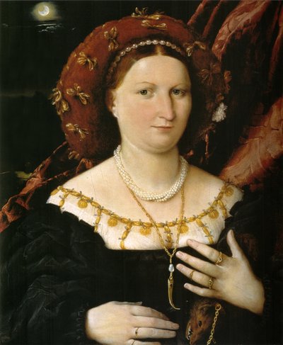 Portret van Lucina Brembati door Lorenzo Lotto
