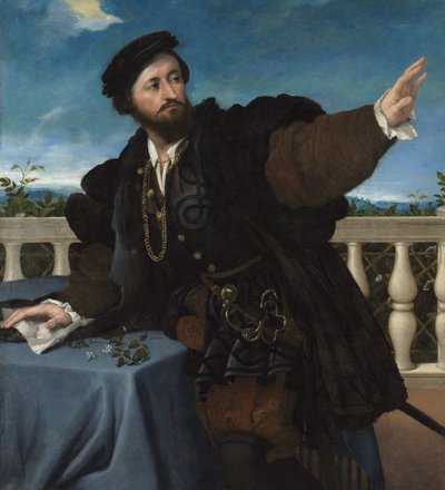 Portret van een man, mogelijk Girolamo Rosati, 1533-34 door Lorenzo Lotto