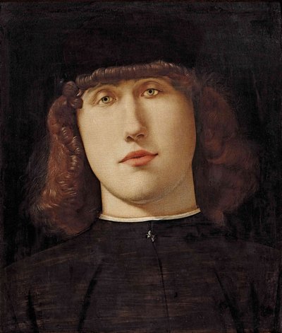 Portret van een jonge man door Lorenzo Lotto