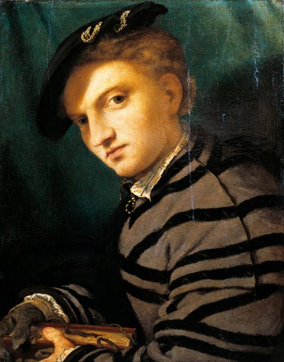 Portret van een jonge man, circa 1526 door Lorenzo Lotto