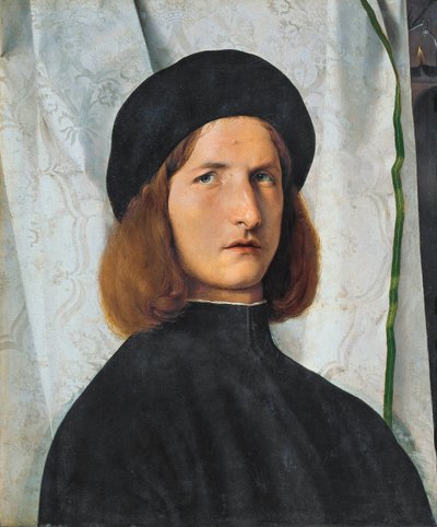Portret van een jonge man met lamp, 1508 door Lorenzo Lotto