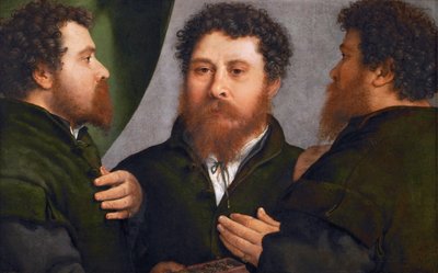 Renaissance: Drievoudig portret van een goudsmid door Lotto, Lorenzo (1480-1556), ca. 1530 door Lorenzo Lotto