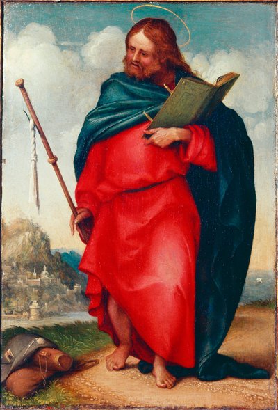 Voorstelling van Sint Jacobus de Pelgrim door Lorenzo Lotto