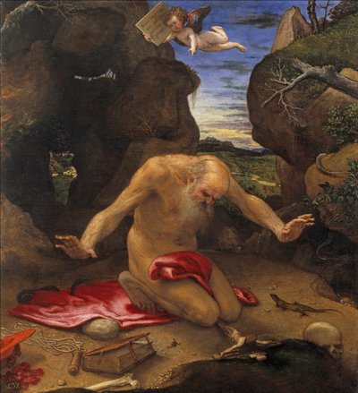 Sint Hiëronymus door Lorenzo Lotto