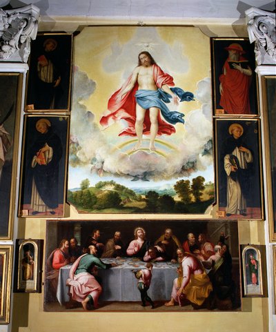 De Heilige Drie-eenheid door Lorenzo Lotto
