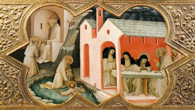 Altaarstuk van de Kroning van de Maagd (detail) door Lorenzo Monaco